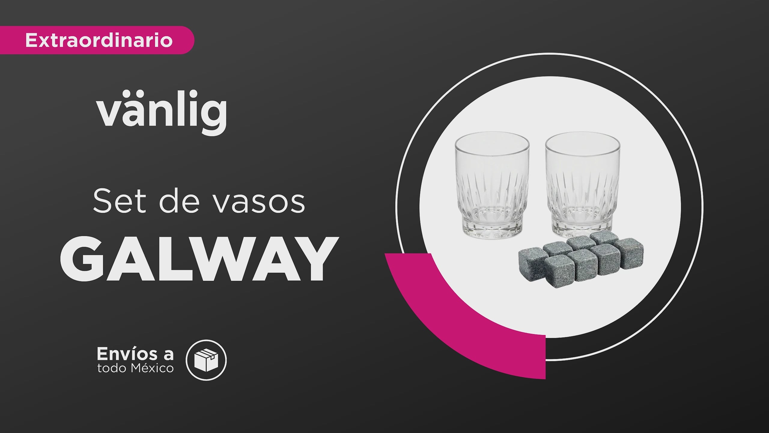 Cargar vídeo: Vasos Galway de Cristal Cortado con Piedras Térmicas Reutilizables - Set de Lujo para Bar