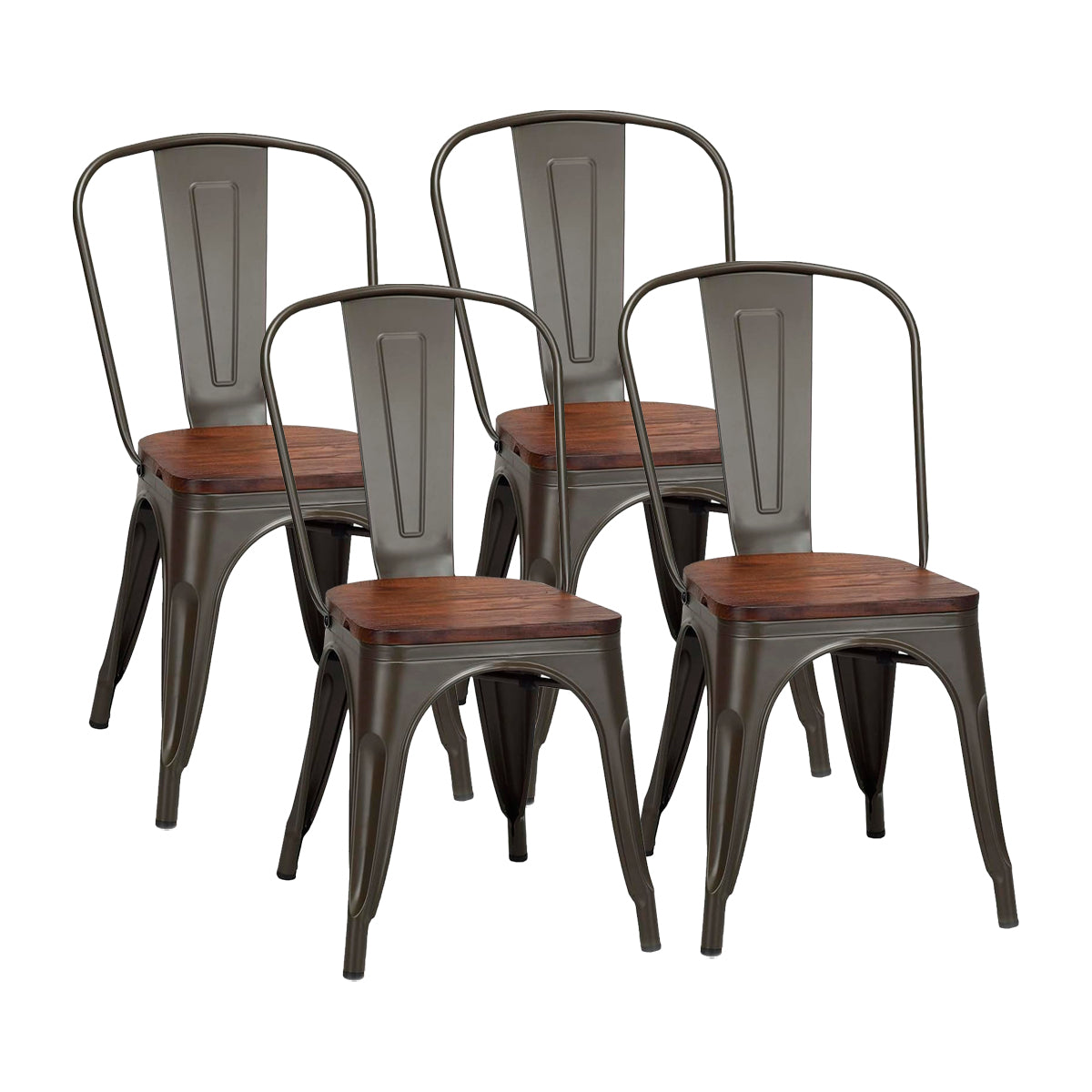 Set de 4 Sillas Vanlig Almería Negra