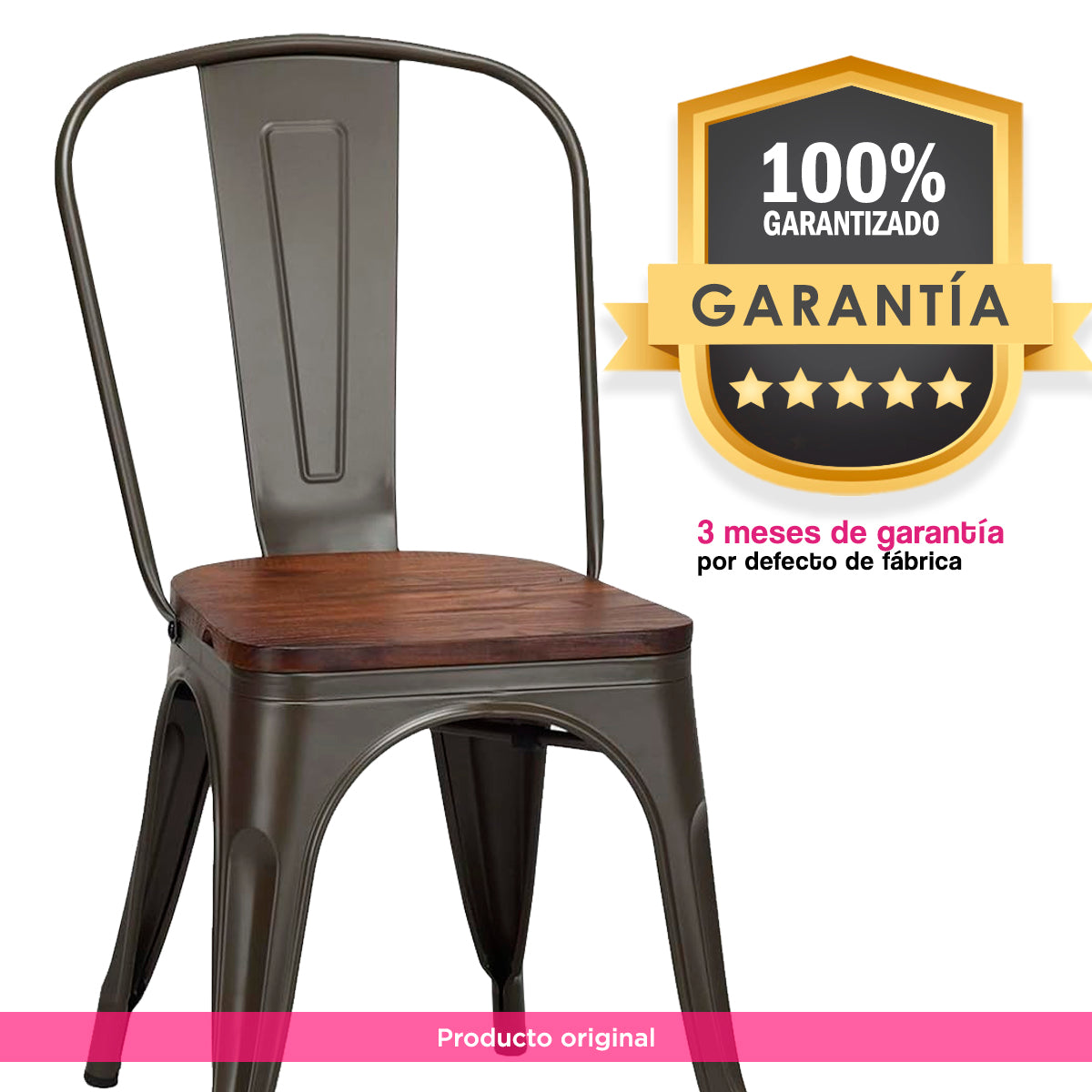 Set de 4 Sillas Vanlig Almería Negra