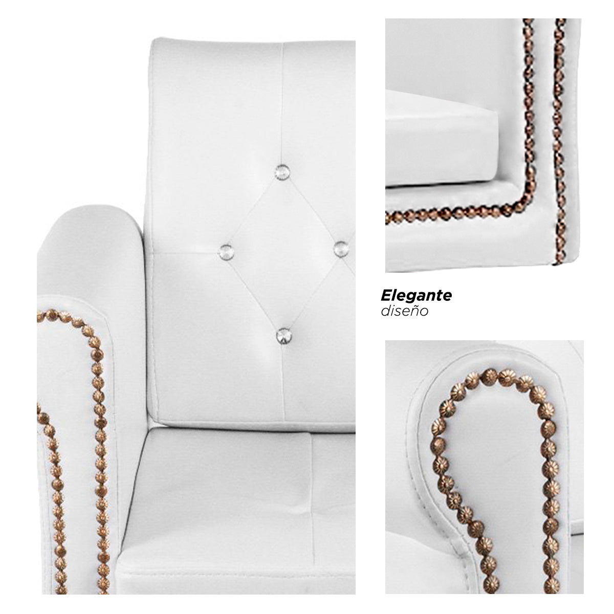 Silla estética belleza Alba Blanca