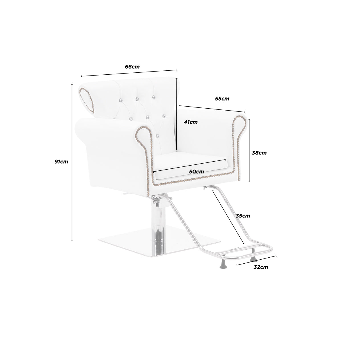 Silla estética belleza Alba Blanca