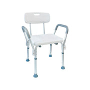 Silla de ducha con respaldo y descansabrazos Basel