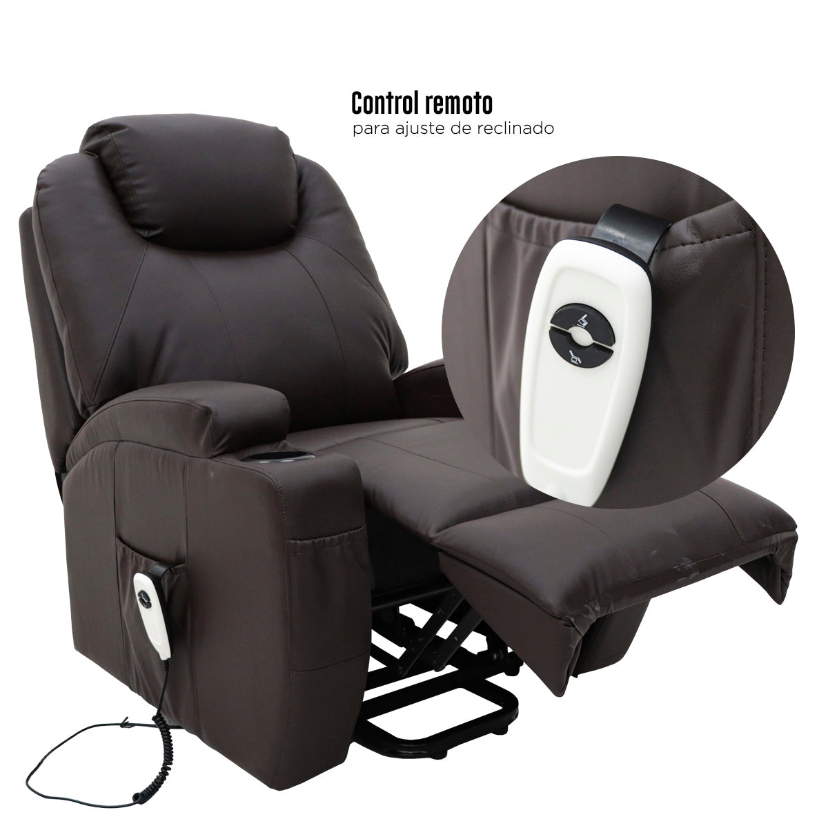 Sillón Reposet Eléctrico con Masaje Murcia Chocolate