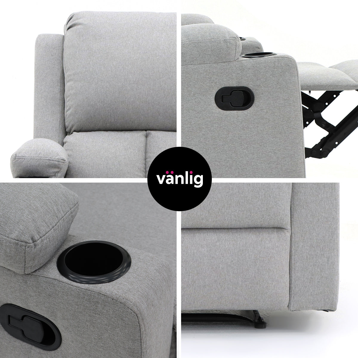 Sillón Reposet Manual Toscano Gris Claro