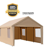 Toldo Para Auto con Paredes 6x3 Mt Beige