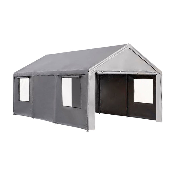 Toldo Para Auto con Paredes 6x3 Mt Gris