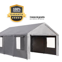 Toldo Para Auto con Paredes 6x3 Mt Gris