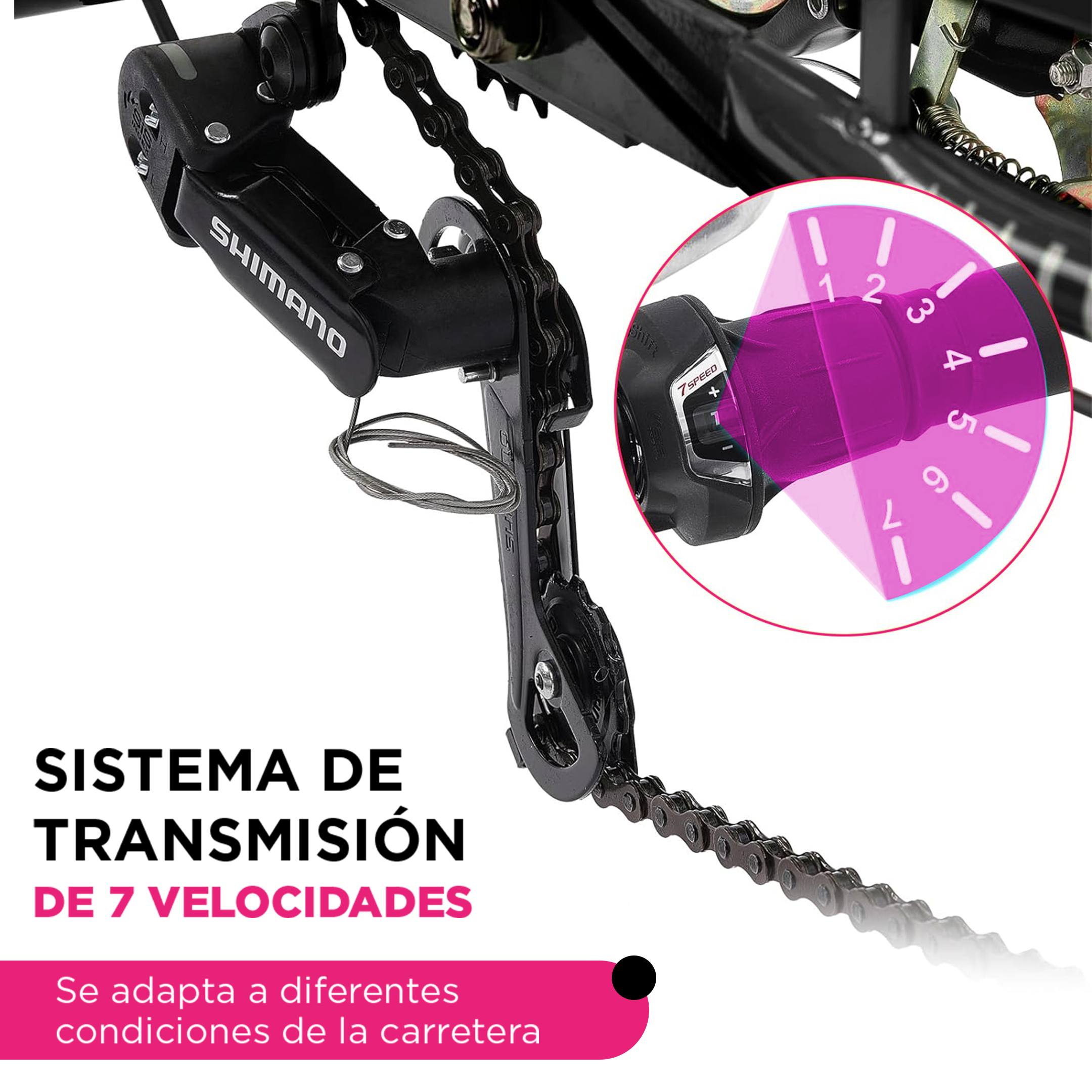 Bicicleta Triciclo para Adultos con Cesta | Cuadro 24" | Color Negro