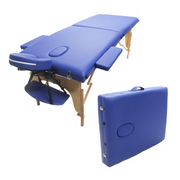 Cama de masaje madera camboya azul