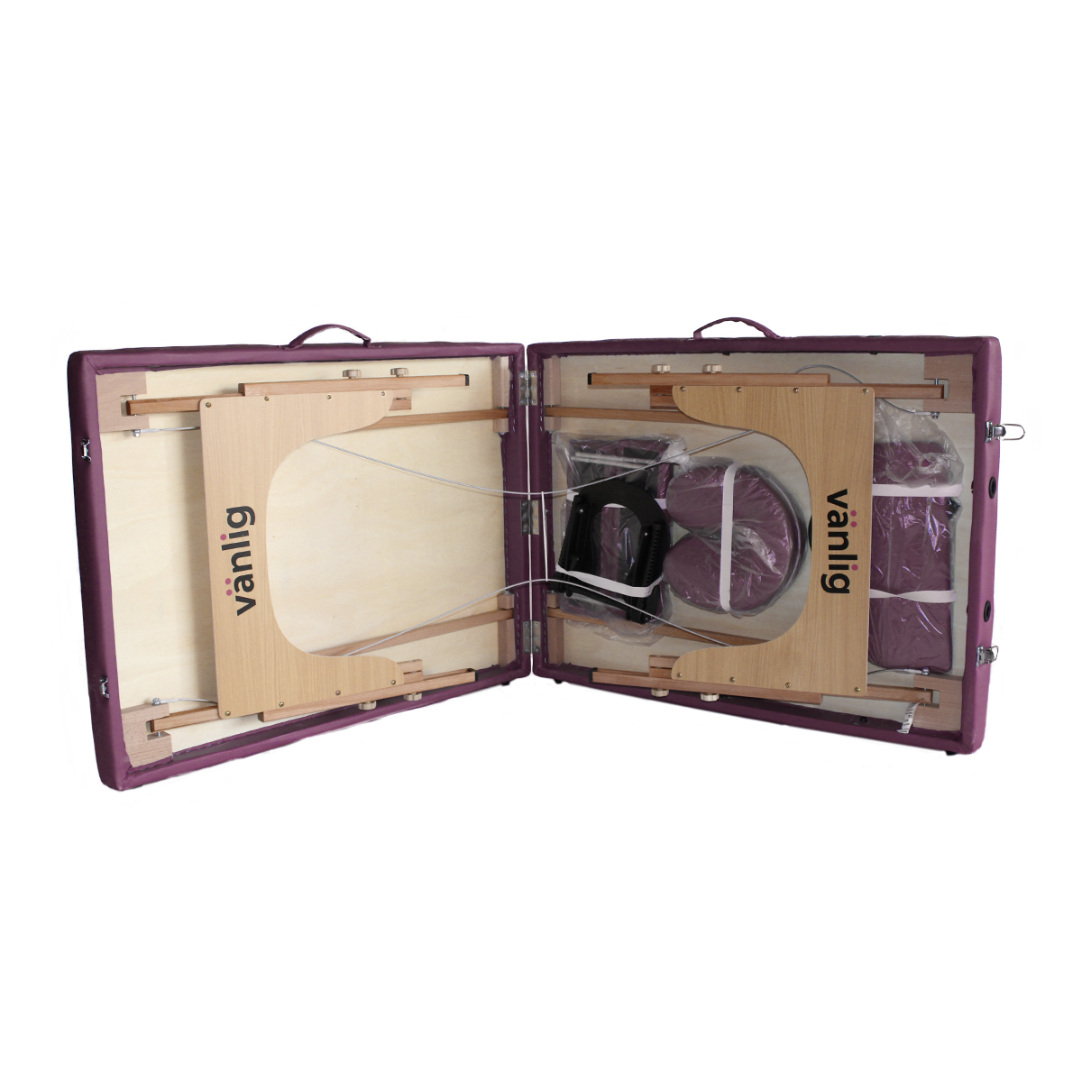 Cama de Masaje Madera Camboya Morado