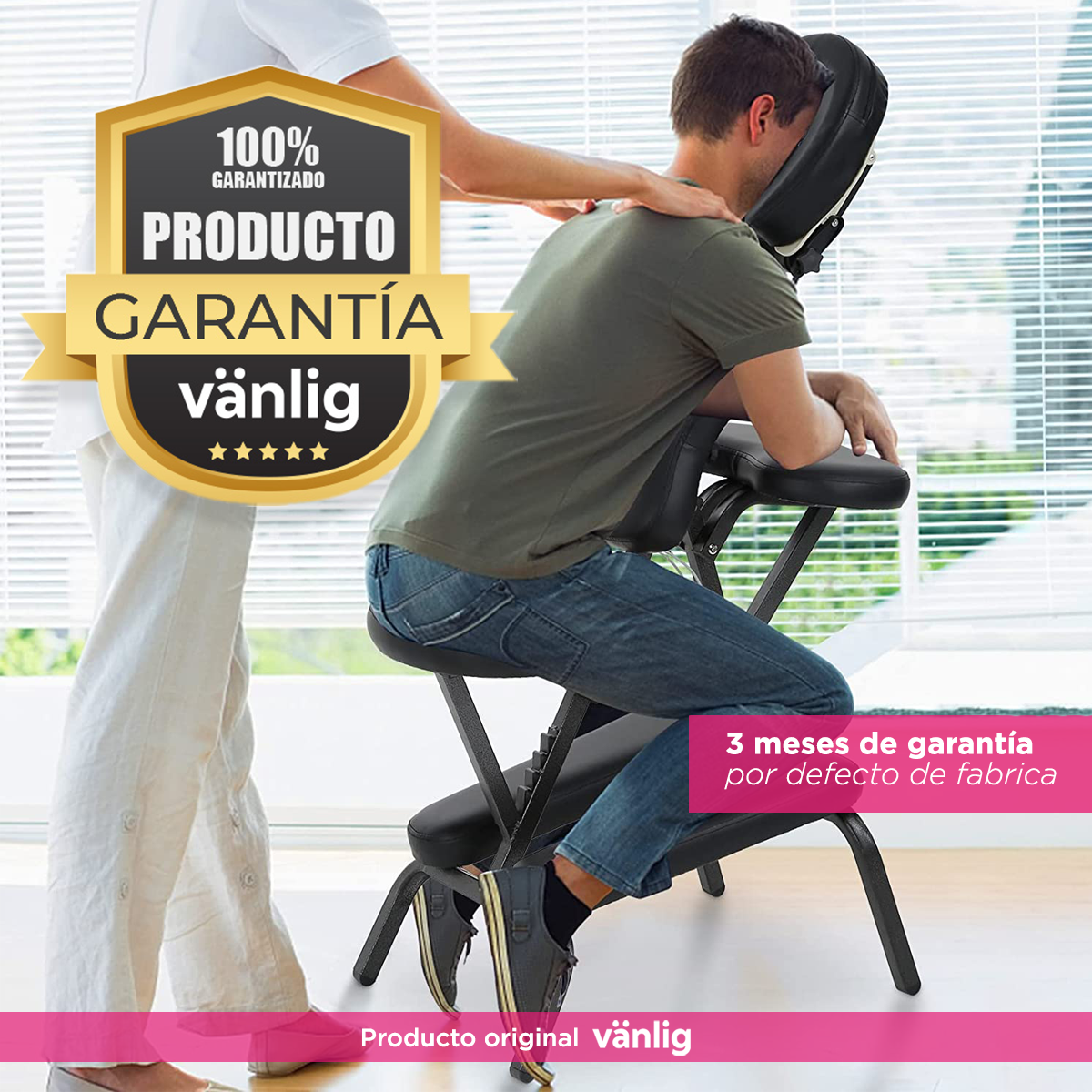 Silla Masaje Plegable Shiatsu Negro – vanligmx