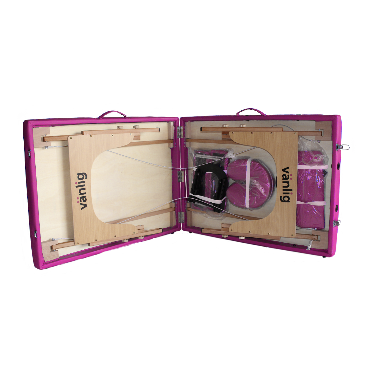 Cama de masaje madera camboya rosa