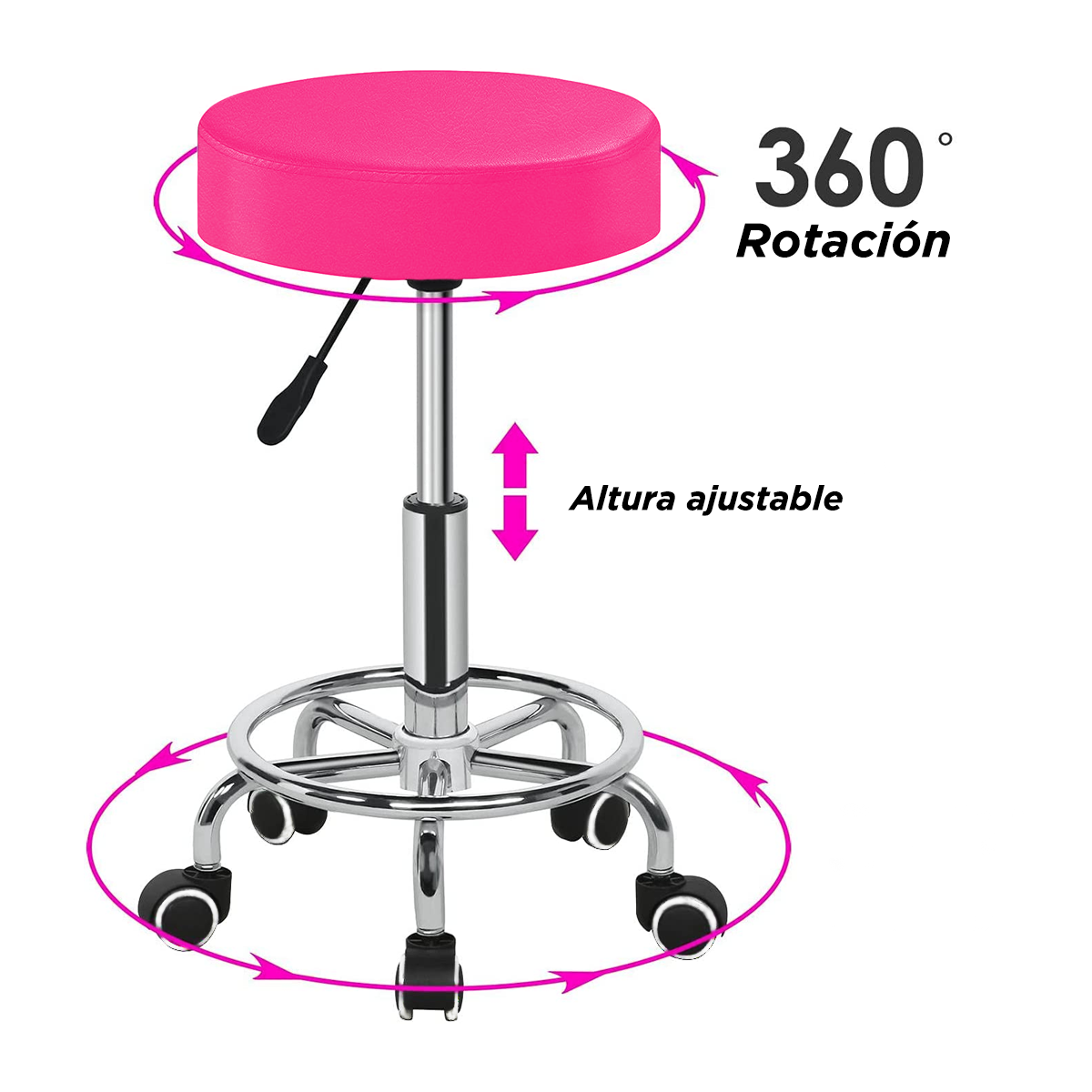 Banco Taburete plano Rosa