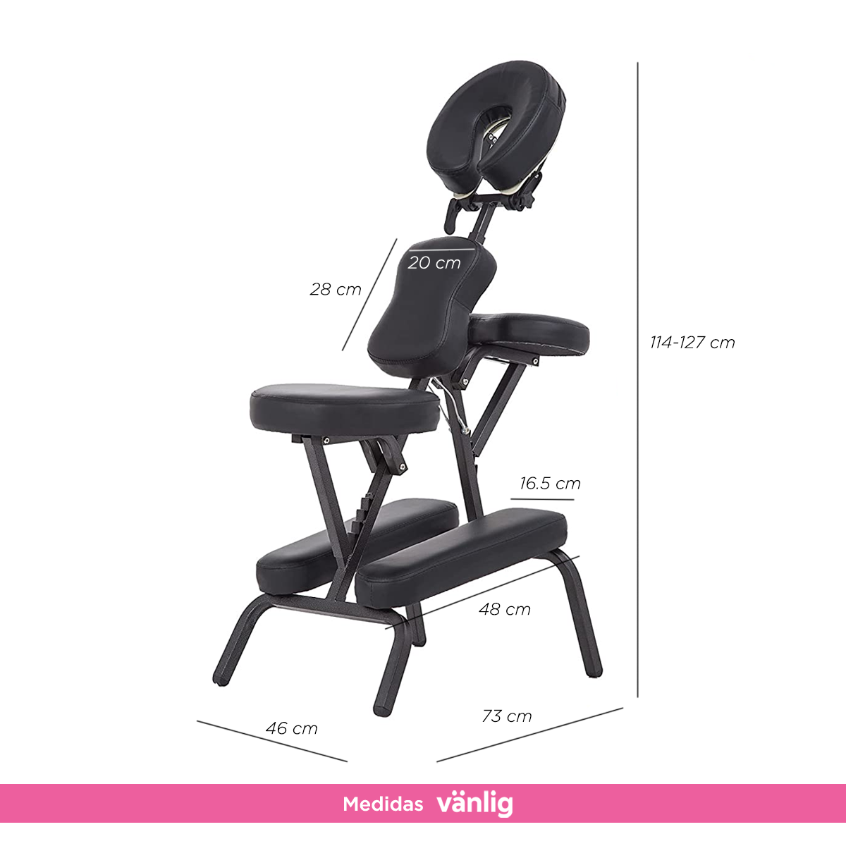 Silla Masaje Plegable Shiatsu Negro – vanligmx - Main Image