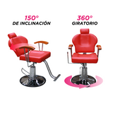 Silla de Barbería Siena Rojo