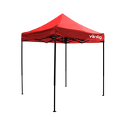 Toldo Plegable Vanlig 2x2m Rojo: Estructura de Acero Reforzado y Lona Impermeable