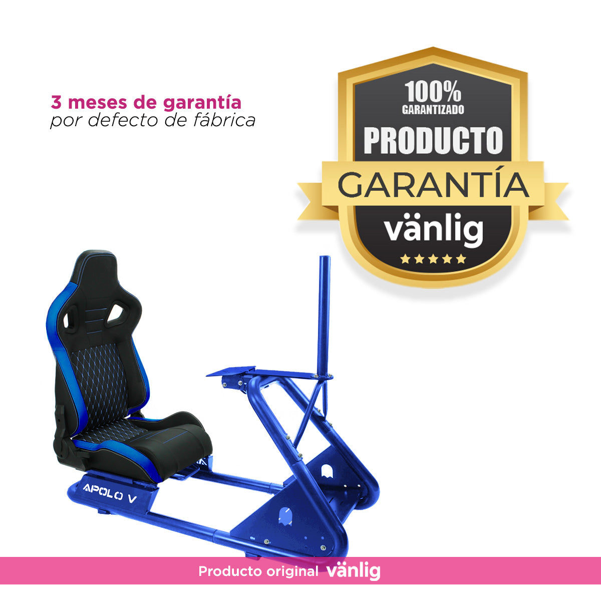 Silla Gaming Simulador Carreras Apolo V Azul
