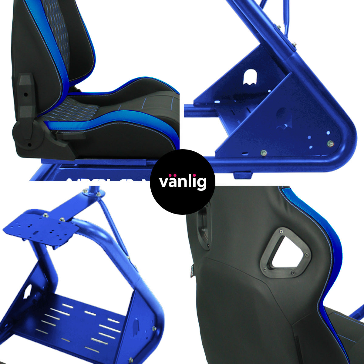Silla Gaming Simulador Carreras Apolo V Azul
