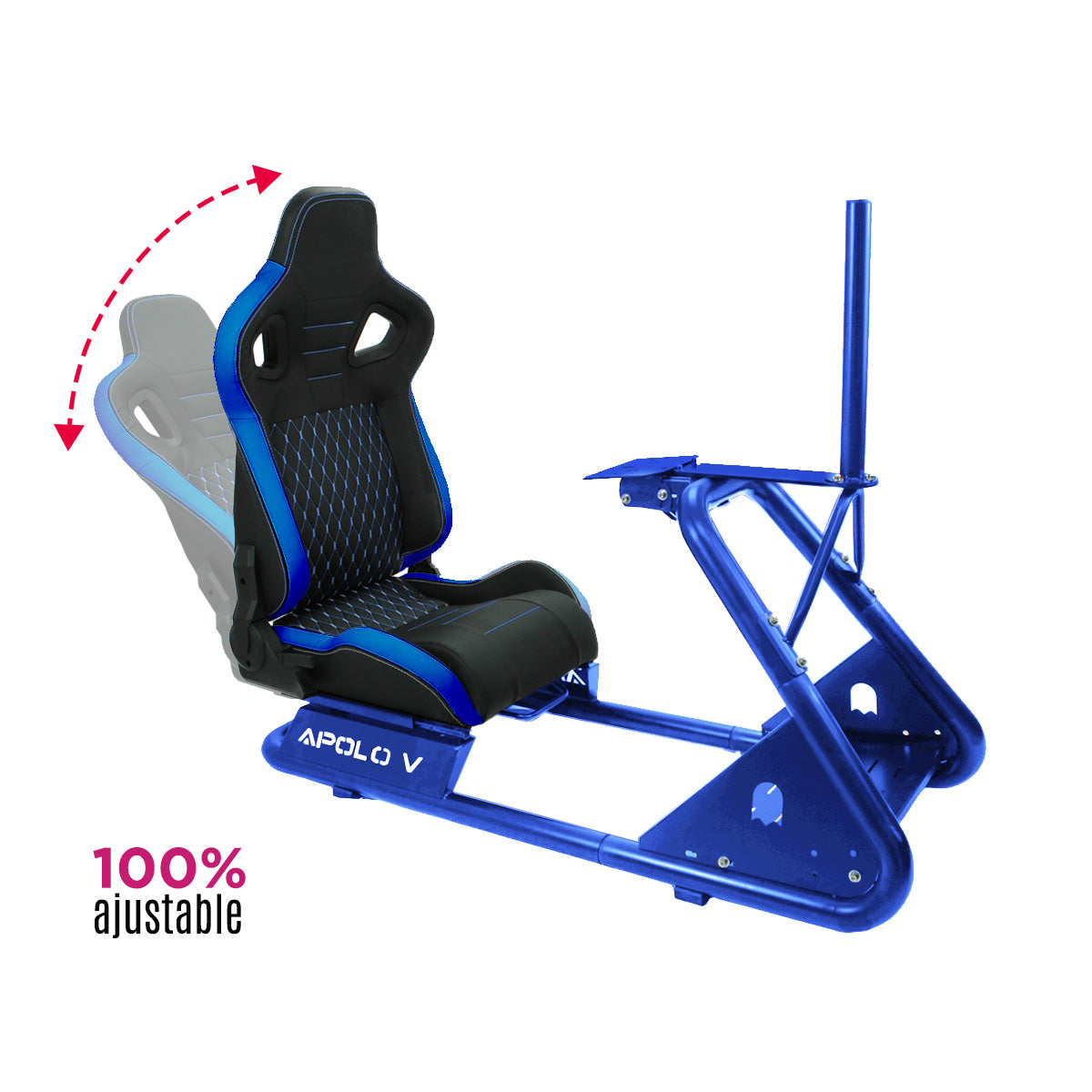 Silla Gaming Simulador Carreras Apolo V Azul