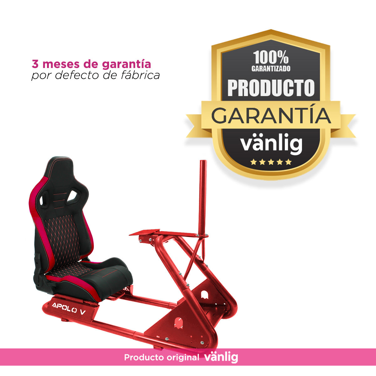 Silla Gaming Simulador Carreras Apolo V Rojo