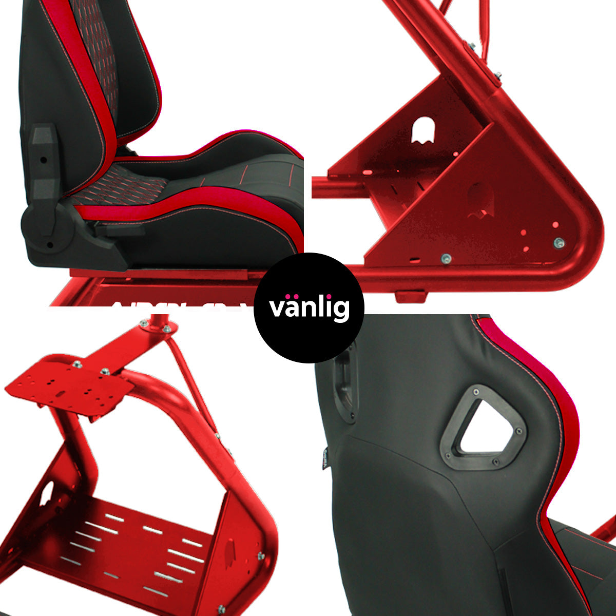 Silla Gaming Simulador Carreras Apolo V Rojo