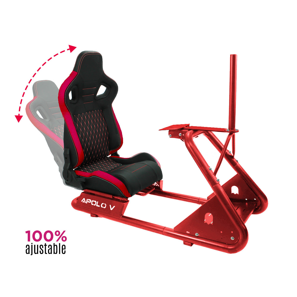 Silla Gaming Simulador Carreras Apolo V Rojo